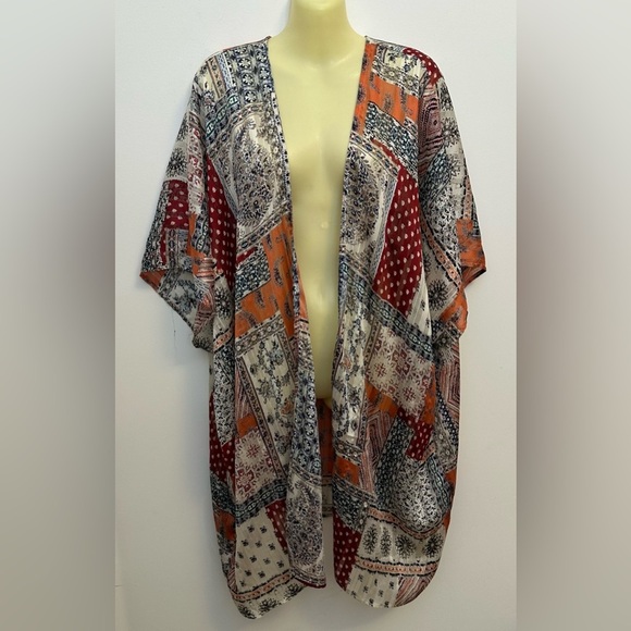 By Together Floral Patchwork Kimono - Picture 1 of 7